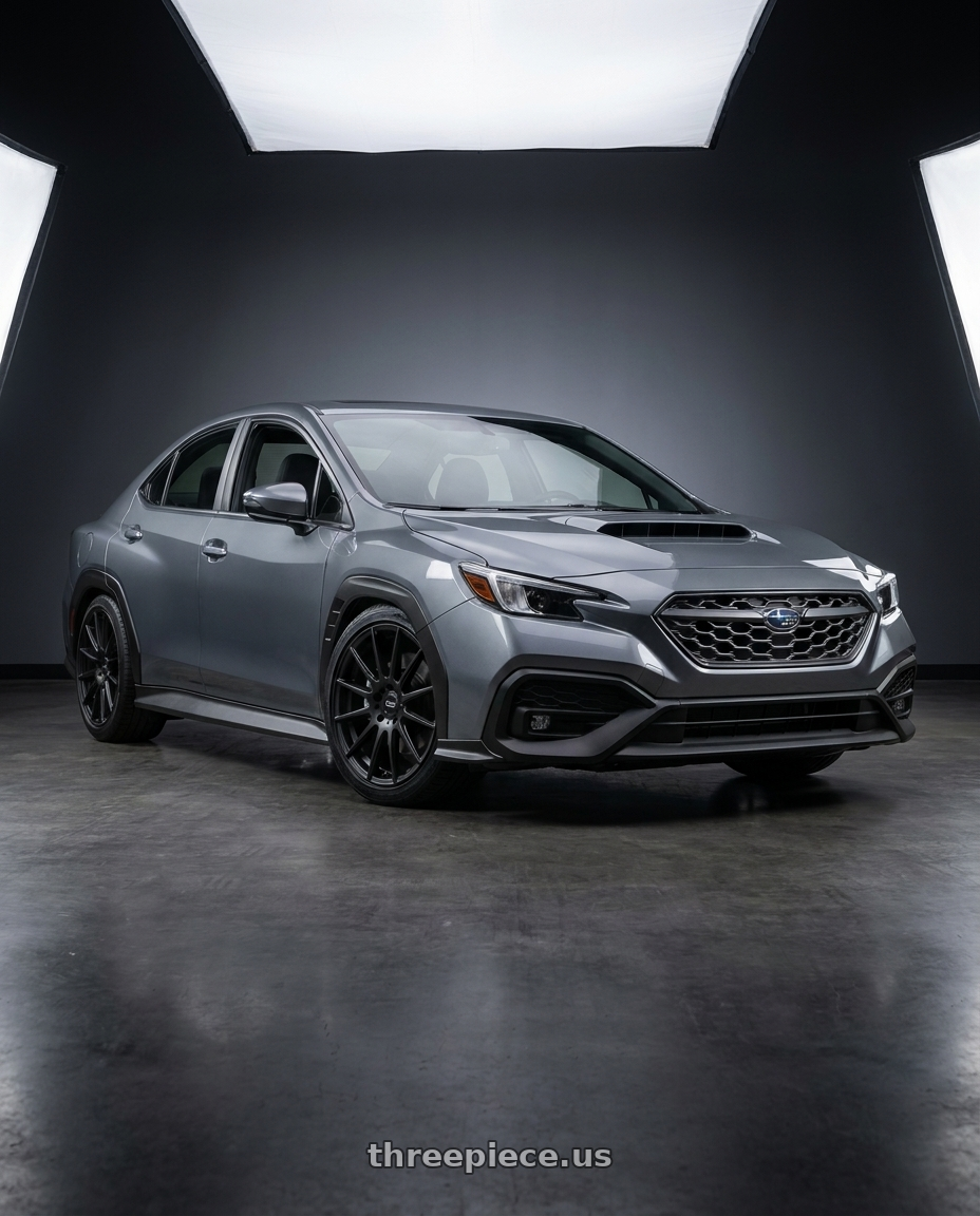 2022 Subaru WRX with American Racing AR904 5X114.3 18X8 +45 SATIN BLACK wheels