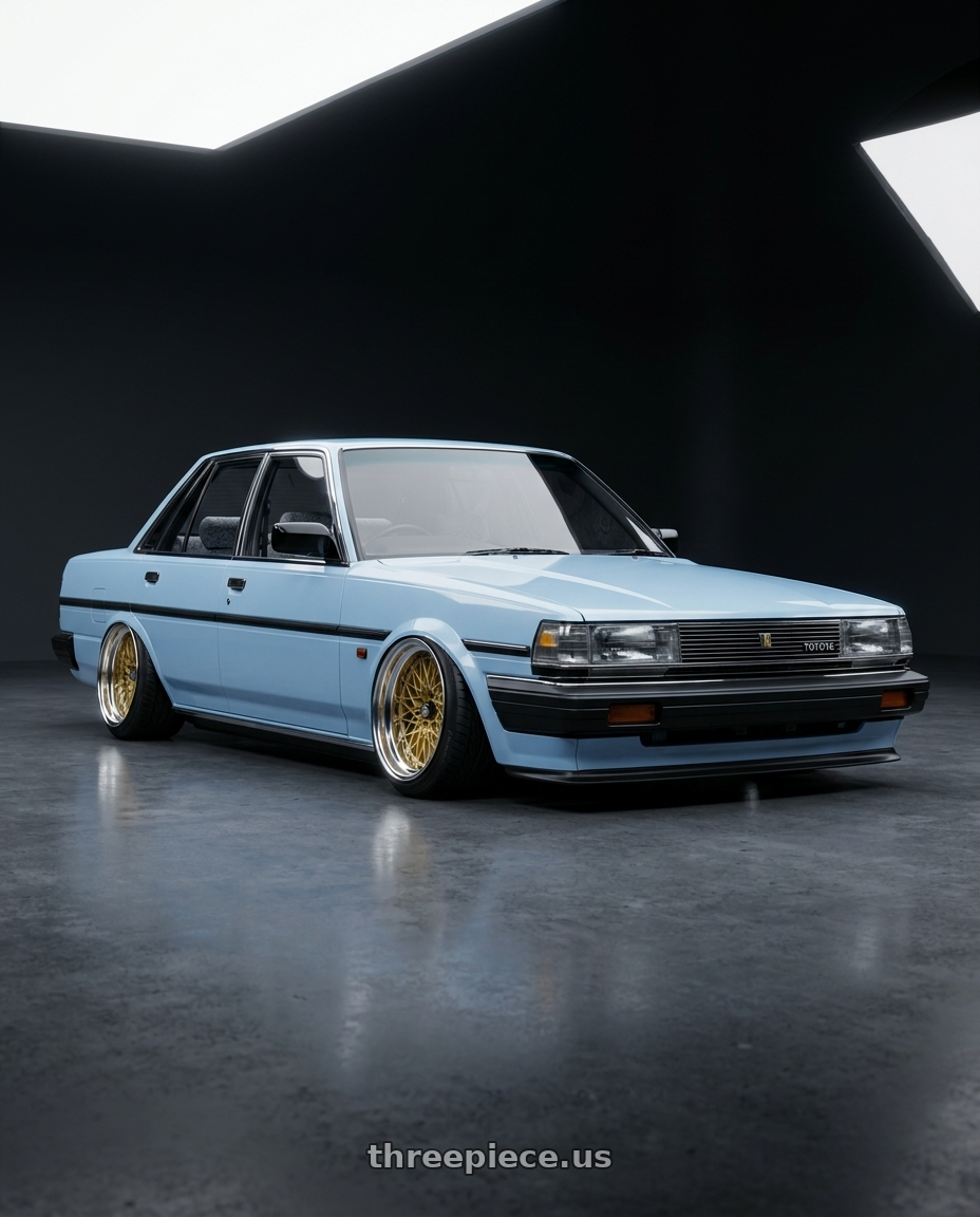1988 Toyota Cressida MX73 2.4GL in Baby Blue with SSR Formula MESH 5X100 18X10.5+-13 HP Disk Fm Gold wheels