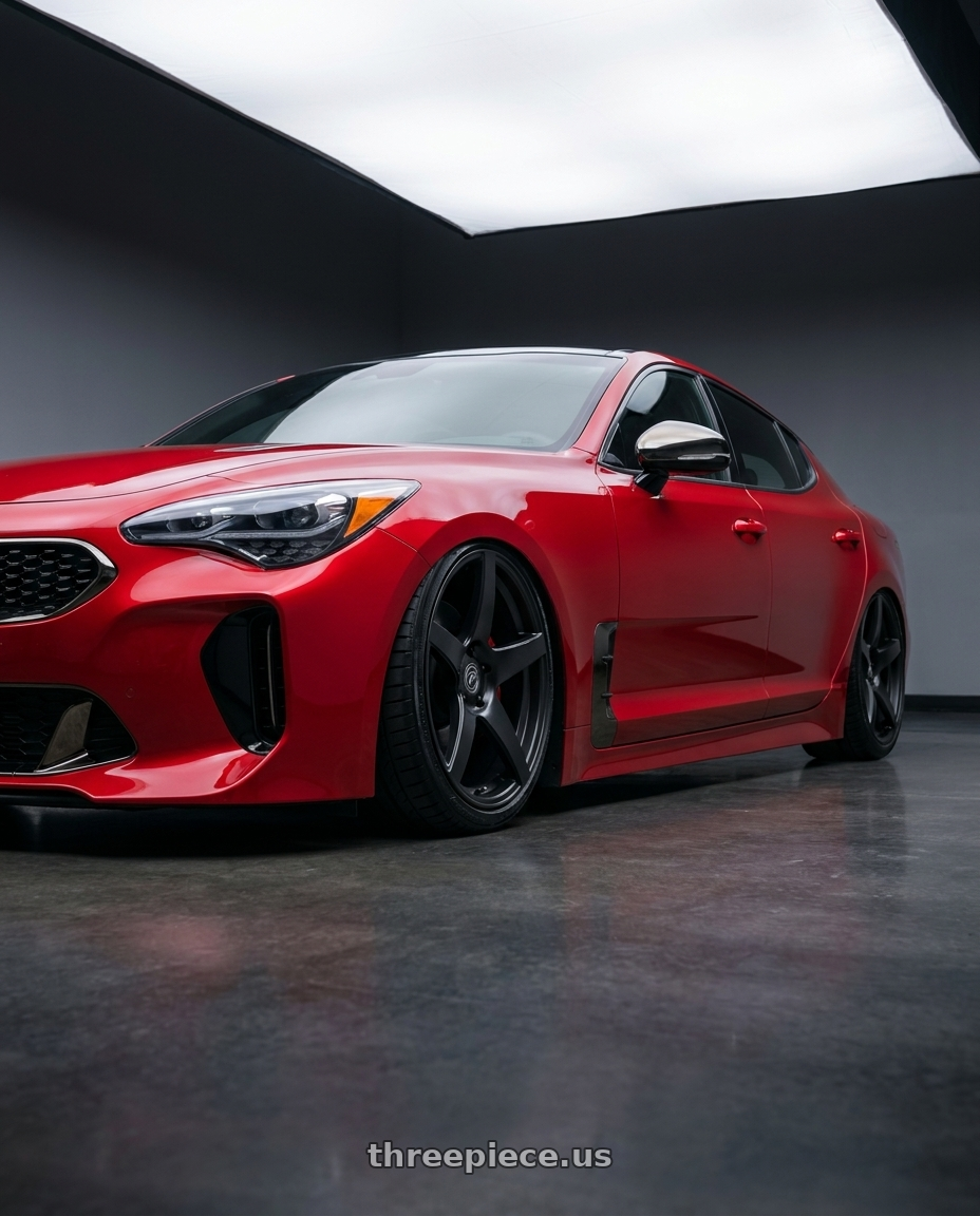 2022 Kia Stinger GT with Forgestar CF5 5x114.3 19x10 +42 Satin Black wheels