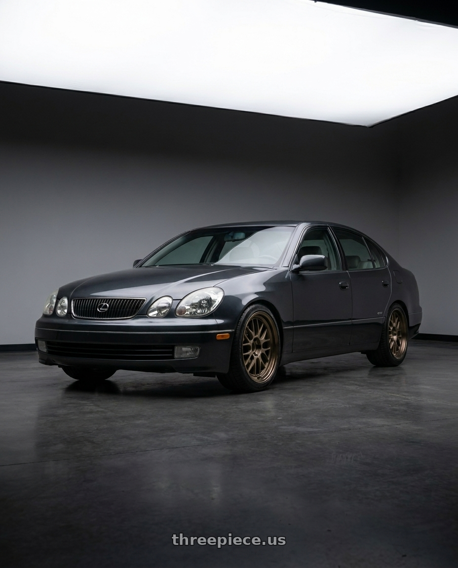 2003 L3xus Gs300 Sport Design with Volk Racing 21A 5x114.3 18X10.5+15  Bronze wheels