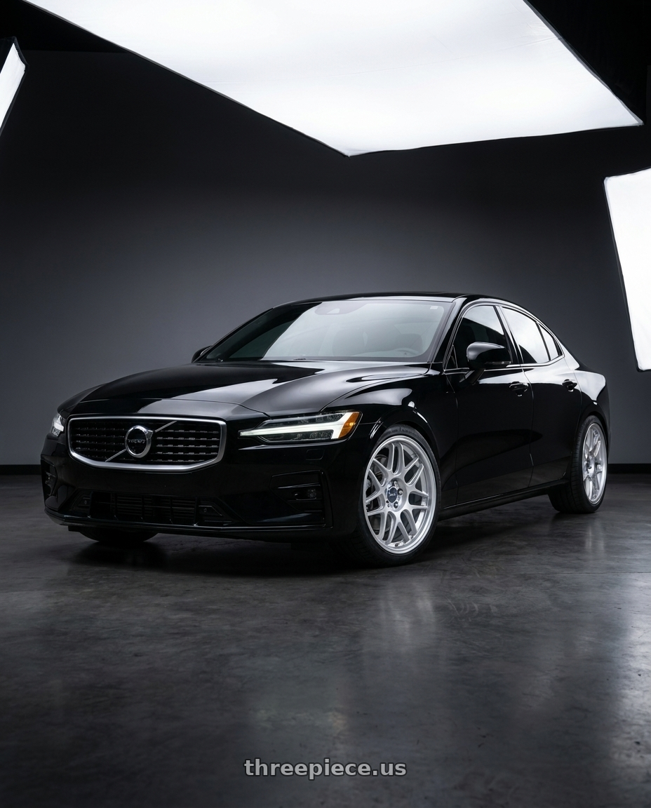 2022 Volvo S60 with Motegi MR158 TSUBAKI 5X108 18x8.5 +42 HYPER SILVER W/ MACHINED LIP wheels