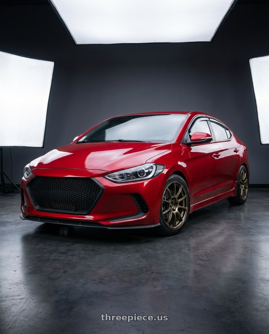 2017 Hyundai Elantra with Advan RZ II 5x114.3 17x7.5+48 Racing Bronze wheels