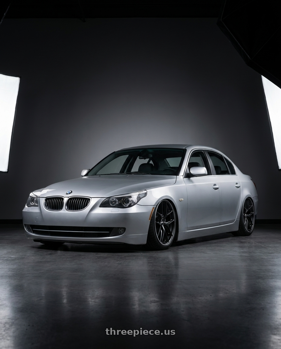 2007 Bmw E60 with BBS CC-R 5x114.3 19x8.5+43 Satin Black wheels