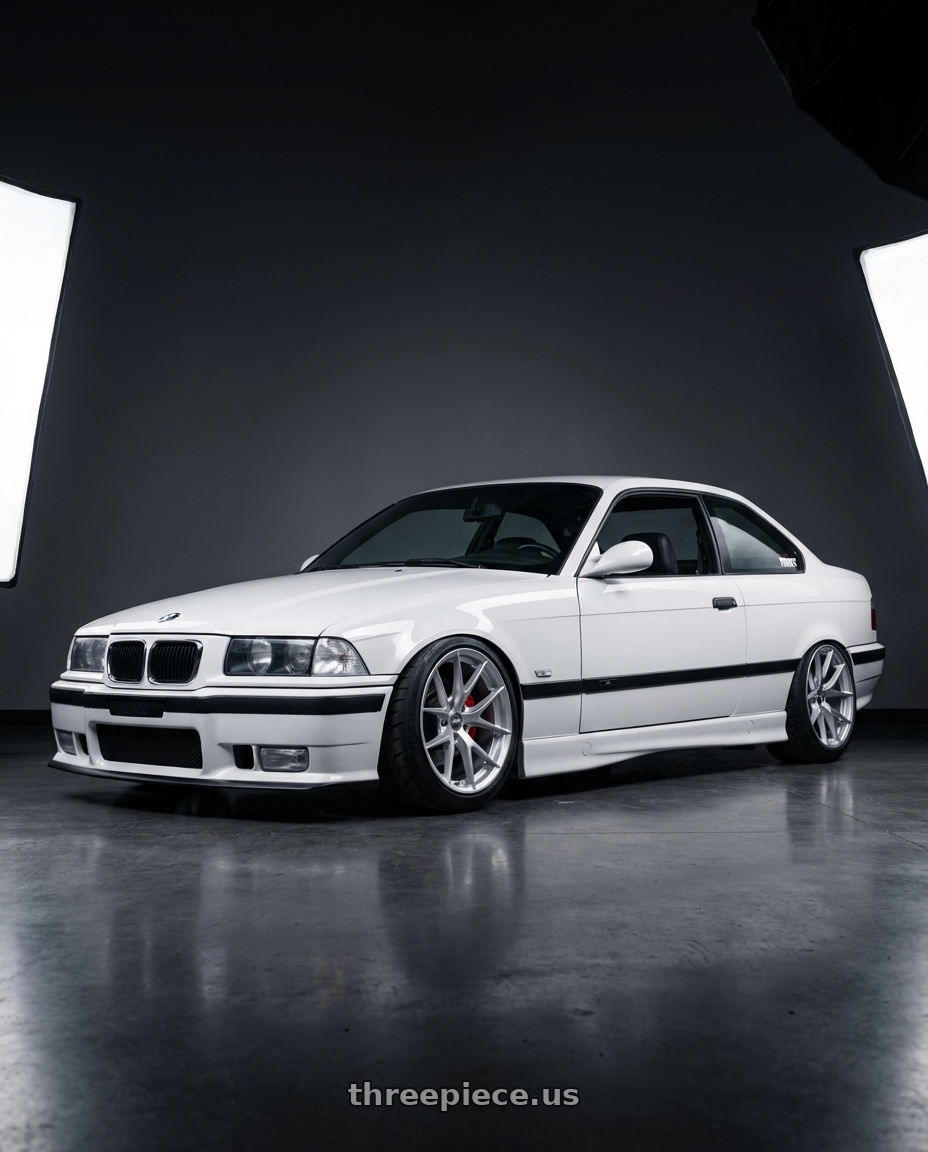 1998 BMW M3 with ESR Wheels FORGETECH SERIES RF2 5x100 18x8.5 +30 Hyper Silver wheels