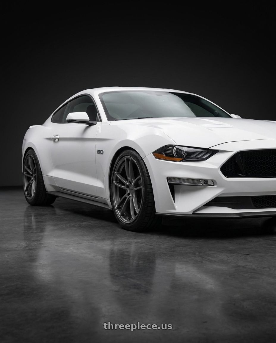 2021 Ford Mustang GT with American Racing AR941 MACH FIVE 5X114.3 19X9 +30 GRAPHITE wheels
