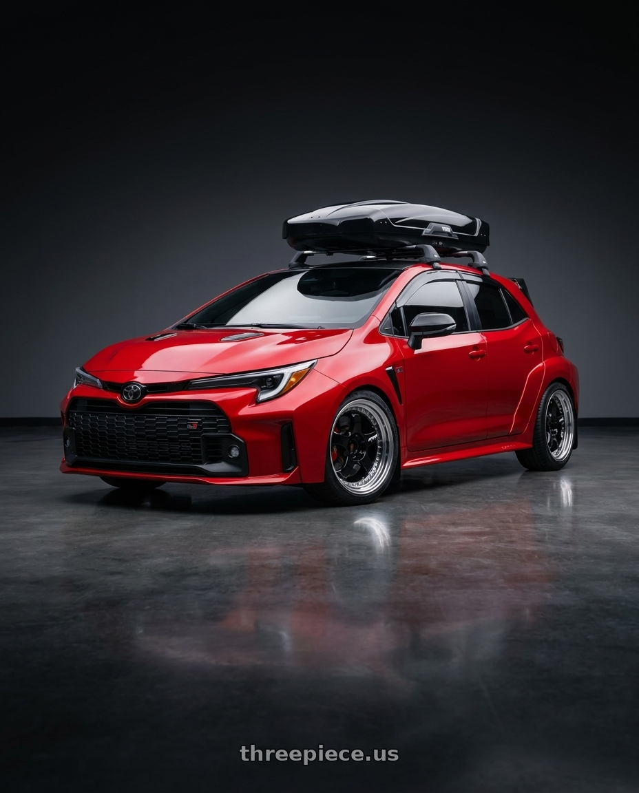 2026 Toyota GR Corola with Work Meister S1 3P 5x114.3 18x9+22 A Disk Black wheels