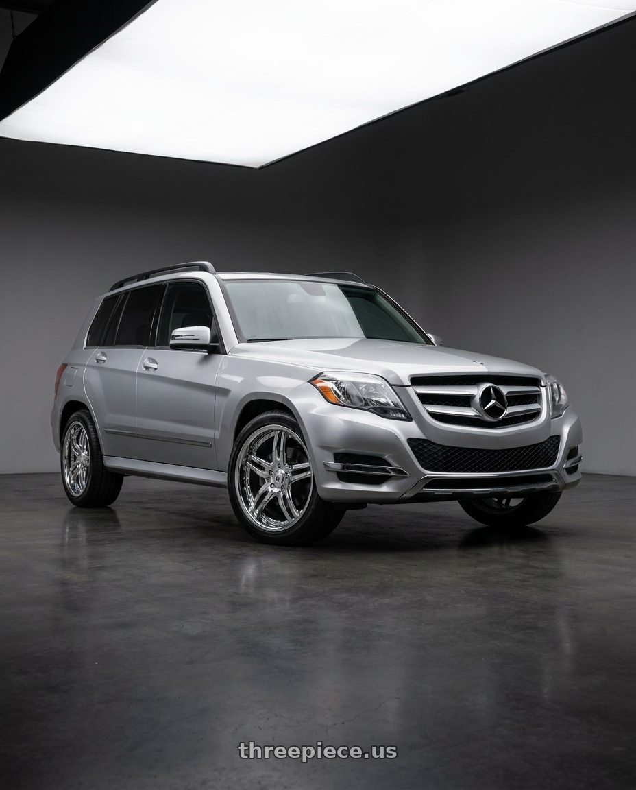 2015 Mercedes Benz GLK350 4MATIC with Asanti Black ABL-18 MATAR 5X112/5X114.3 20X8.5 +40 CHROME wheels