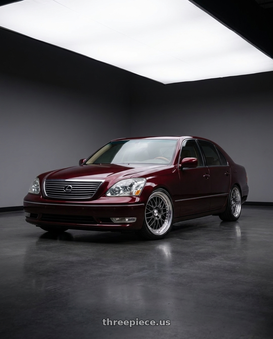 2006 Lexus LS430 with Work Meister M1 3p 4x100 16x8.5+11 O Disk Matte Gunmetal wheels