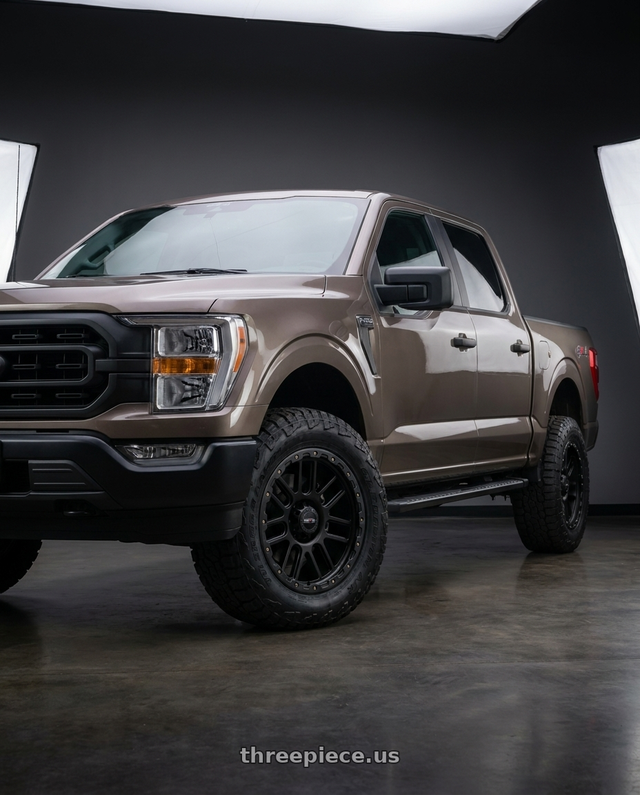 2013 Ford F-150 with Vision Off-Road 111 Nemesis 6x135 20x9+0 Matte Black wheels