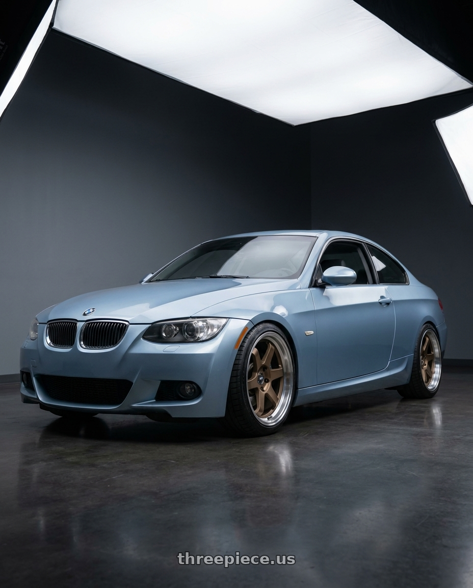 2009 BMW 335 with ESR Wheels APX6 5x120 18x9.5 +22 Matte Bronze wheels