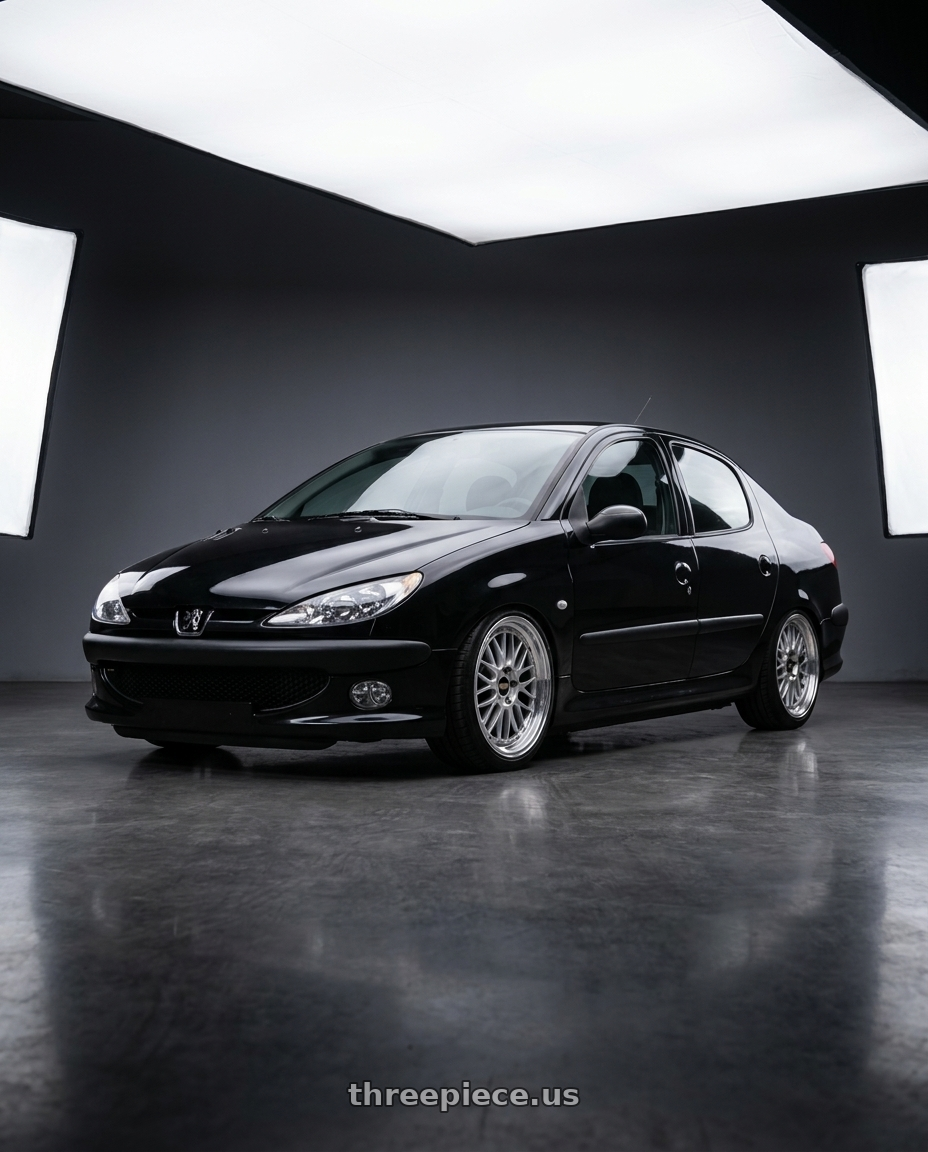 2011 Peugeot 206 SD with BBS LM 5x114.3 17x7.5+38 Diamond Silver wheels