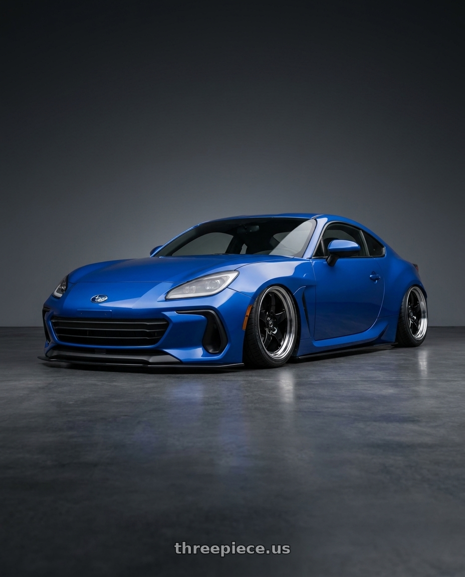 2024 Subaru BRZ with Forgestar D5 Drag 5x114.3 18x10 +22 Gloss Black Machined wheels