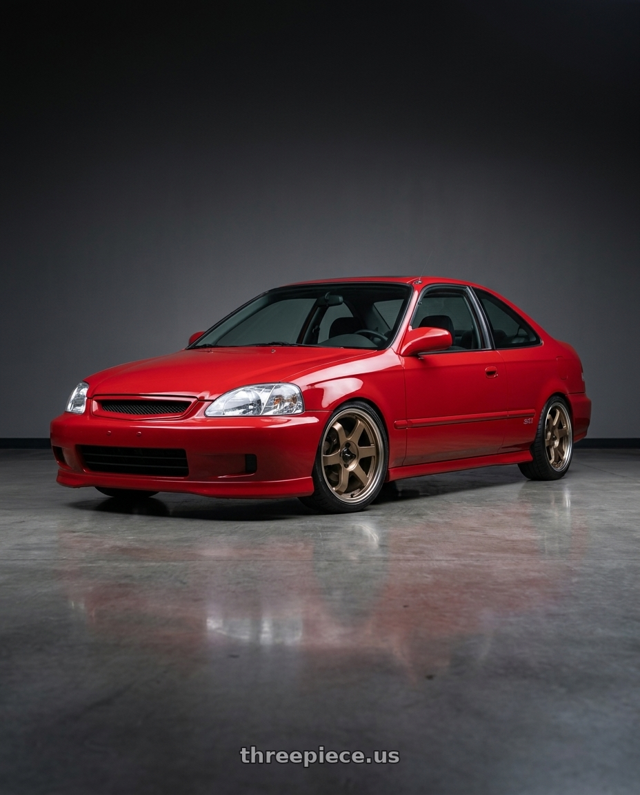 2001 Honda Civic Si Milano with SSR Professor SPX STD 4X100 16X7+38 NR Disk High Metal Bronze wheels