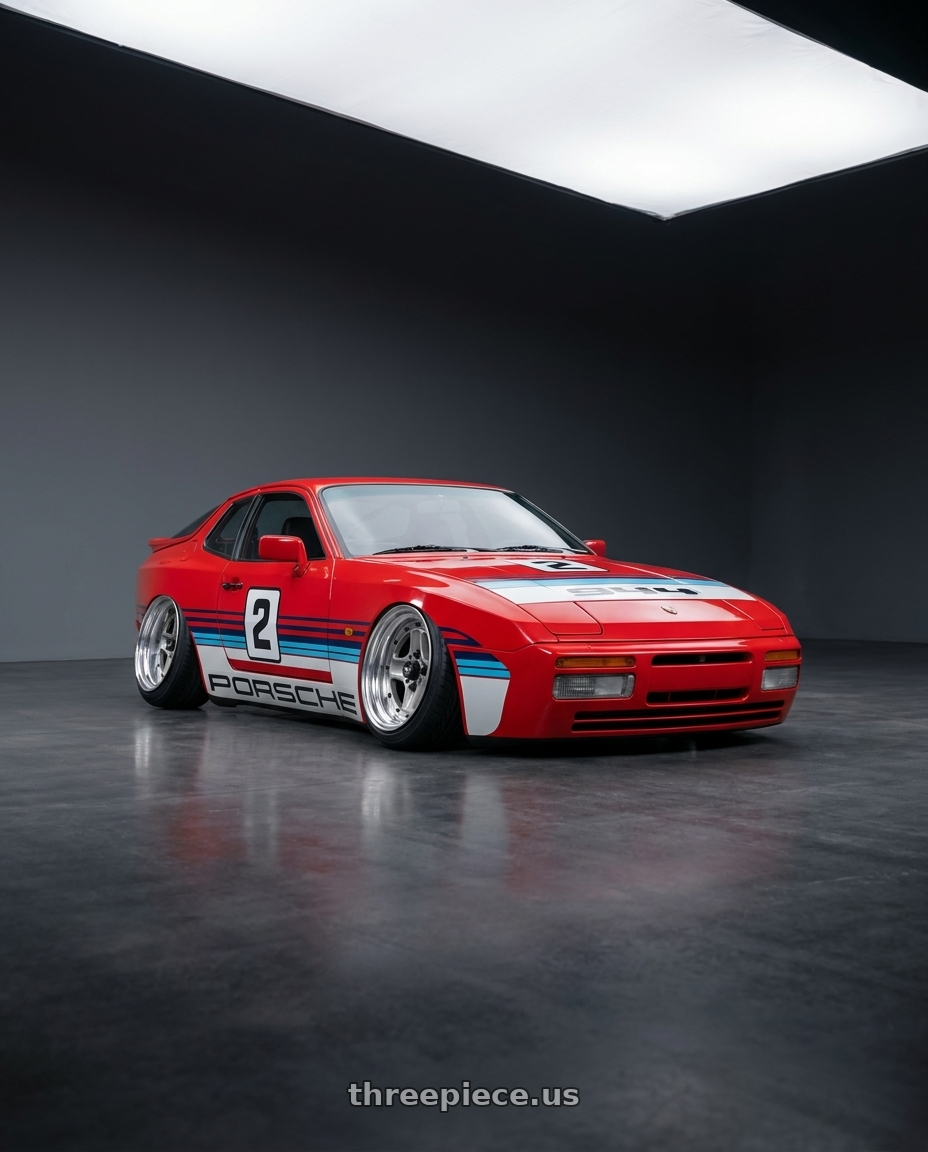 1989 Porsche 944 Turbo with Work Equip 40 4x100 15x13 -6 o disk Brut Silver wheels
