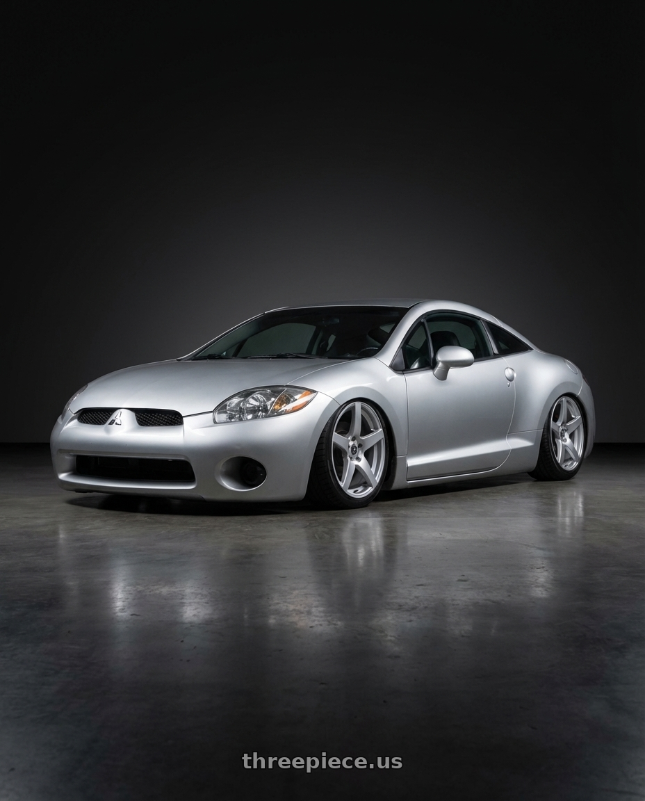 2010 Mitsubishi Eclipse with Forgestar CF5 5x114.3 19x9.5 +29 Gloss Silver wheels