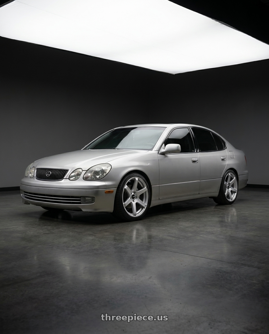 2001 Lexus Gs300  with Enkei T6S 5x114.3 18x8.5+35 Matte Silver wheels