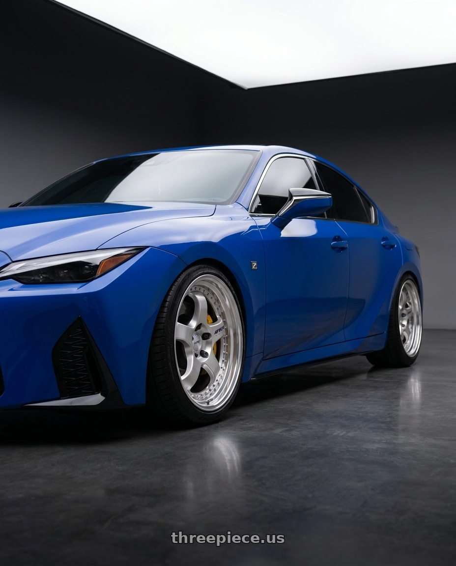 2021 Lexus IS 350 F-Sport with Work Meister S1 3P 5x114.3 19x9.5+45 L Disk Bright Buff Finish wheels