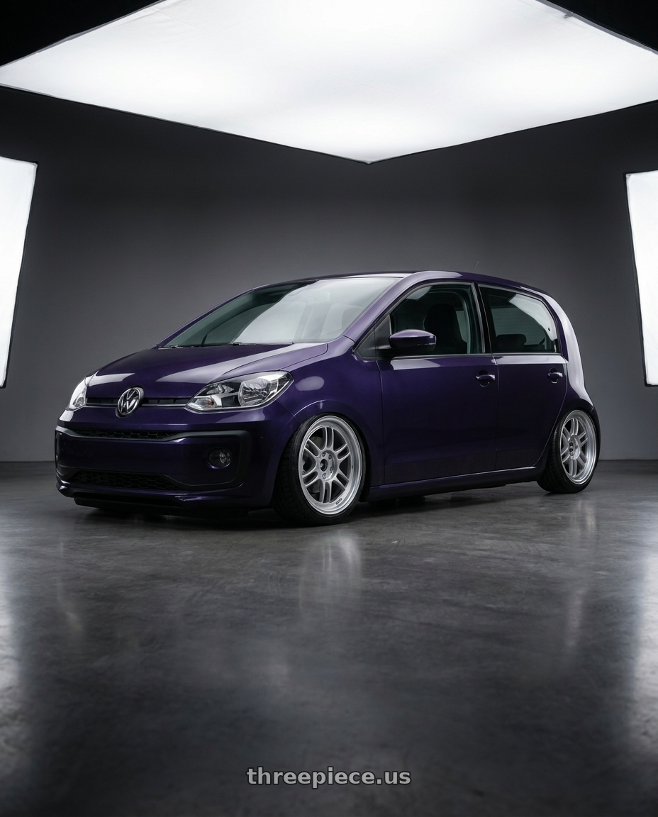 2018 Volkswagen Up with Enkei RPF1 4x100 15x7+35 Silver wheels