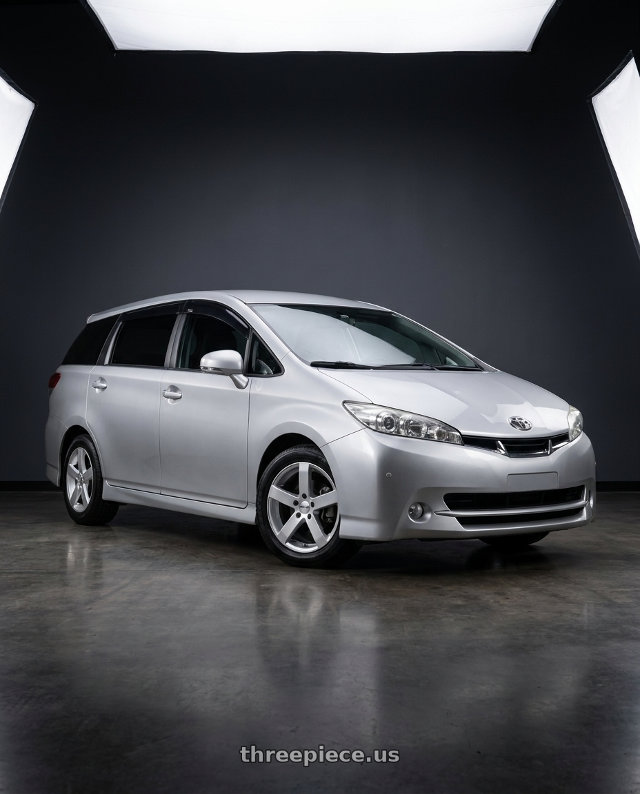 2010 Taiwan Toyota wish with Petrol P3B 5X100 15X6.5 +38 GLOSS SILVER wheels