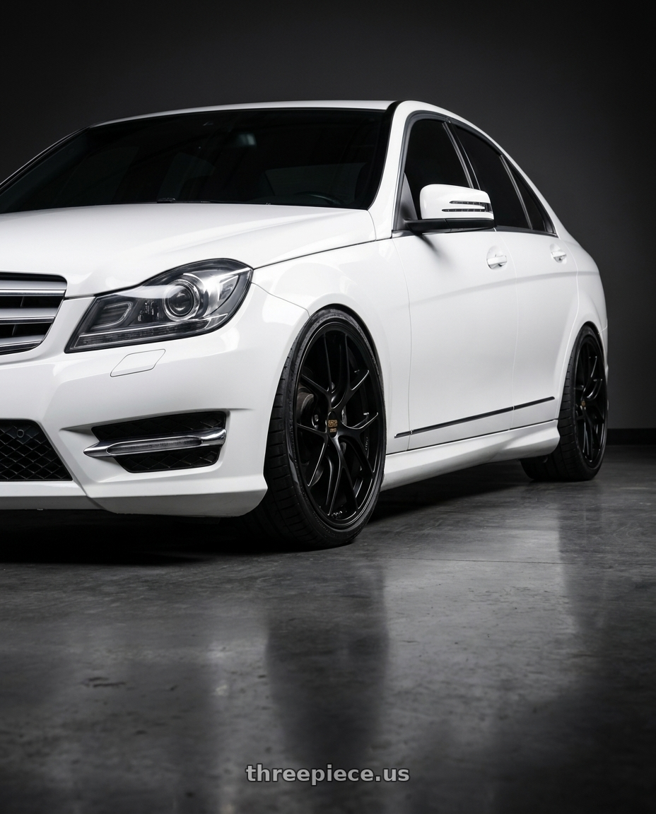 2012 w204 c250 with BBS RI-D 5x112 20x9.5 +10 Matte Black wheels