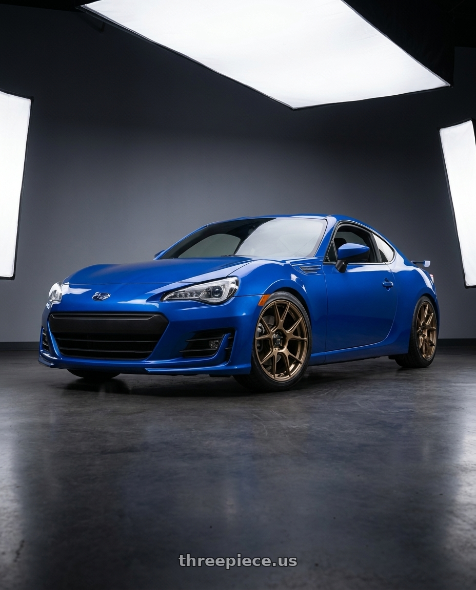 2017 Subaru BRZ with Konig Ampliform 5x100 17x8+40 Gloss Bronze wheels