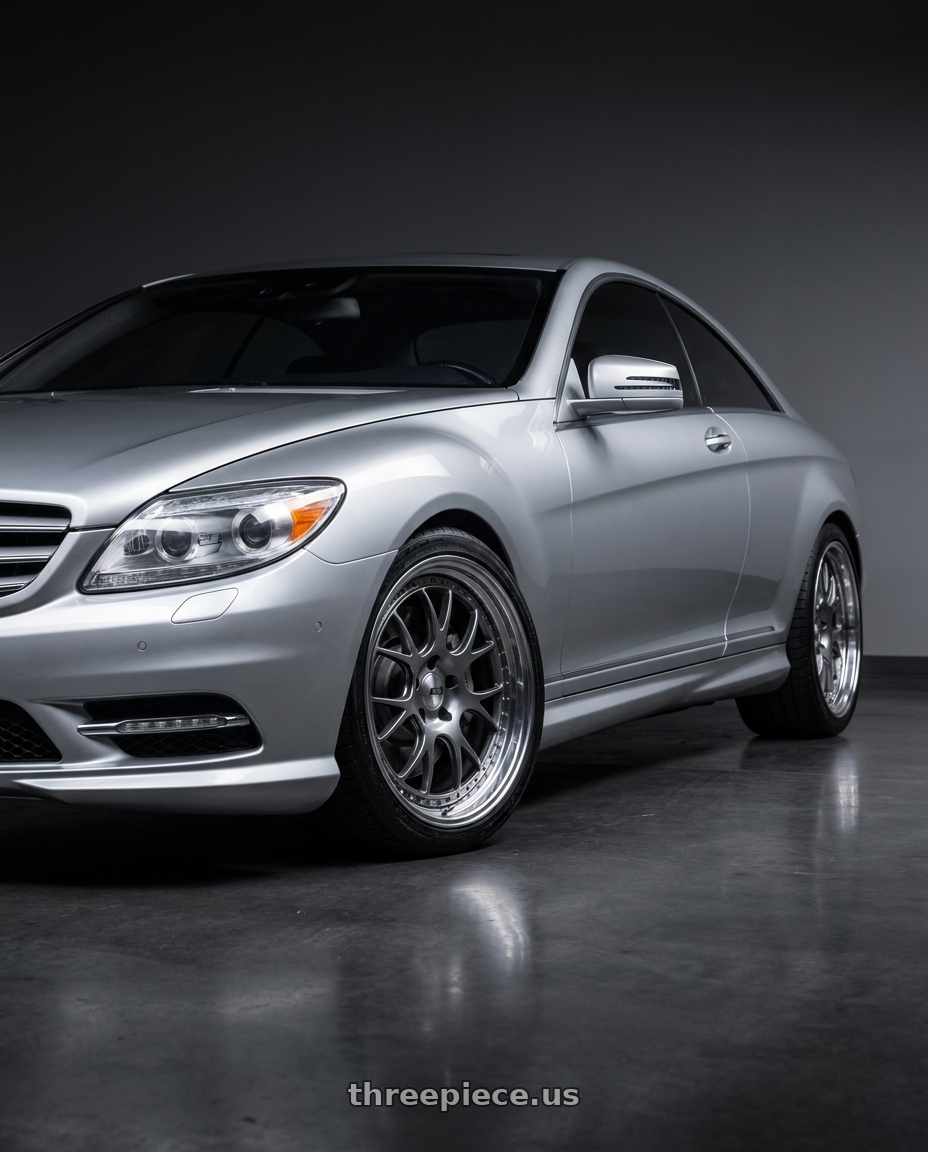 2010 mercedes-benz cl550 with SSR Professor MS3 5x112 20x9.5+43 SL Disk Titan Silver wheels