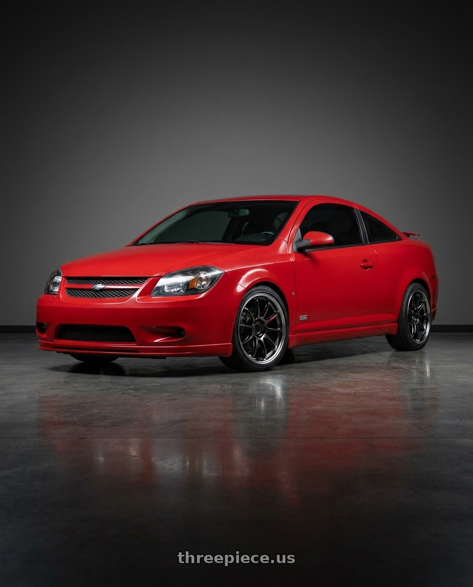 2010 chevy cobalt ss with Work Emotion Zr10 5x114.3 19x8.5 +38 Glim Black Diamond Rim cut wheels