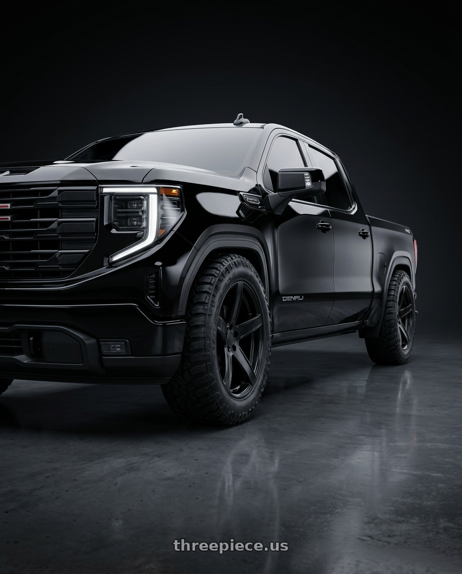 2026 GMC Sierra with OEP 162B 5X115 20x9.5 +15 Gloss Black wheels