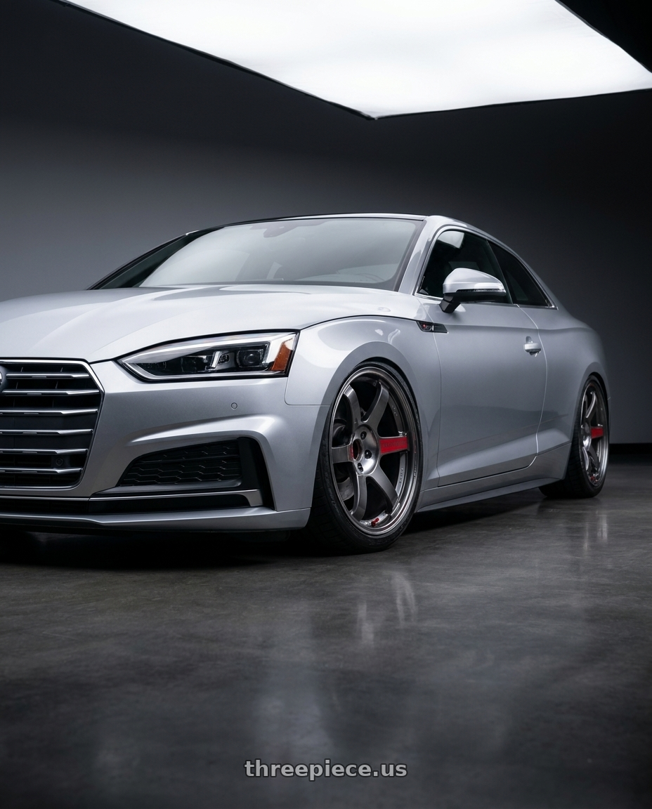 2018 Audi A5 with Volk Racing TE37 SAGA SL 5x112 18x10.5 +30 PRESSED GRAPHITE wheels