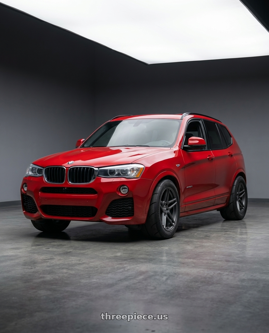 2017 x3 Msport with ESR Wheels FORGETECH SERIES RF15 5x120 18x10.5 +22 Matte Graphite wheels