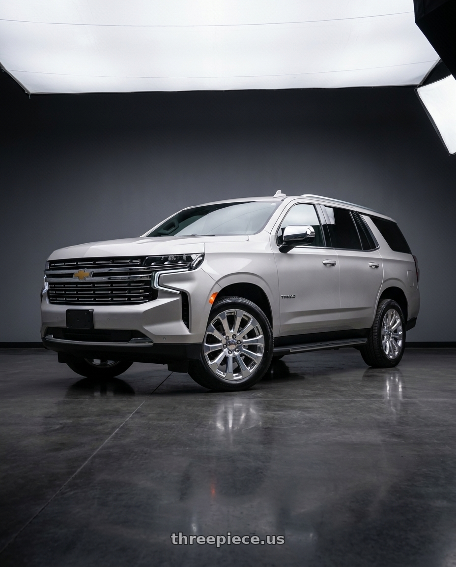 2021 Chevy tahoe with Vision Off-Road 412 Rocker 6x139.7 20x10-25 Chrome wheels