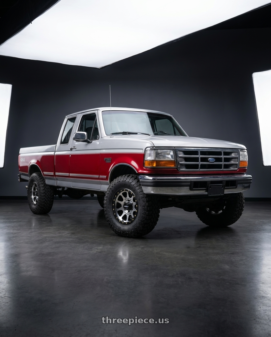 1996 Ford F-250 with Method MR305 NV 17x8.5 0mm Offset 8x170 130.81mm CB Machined/Black Street Loc Wheel - MR30578587300 wheels