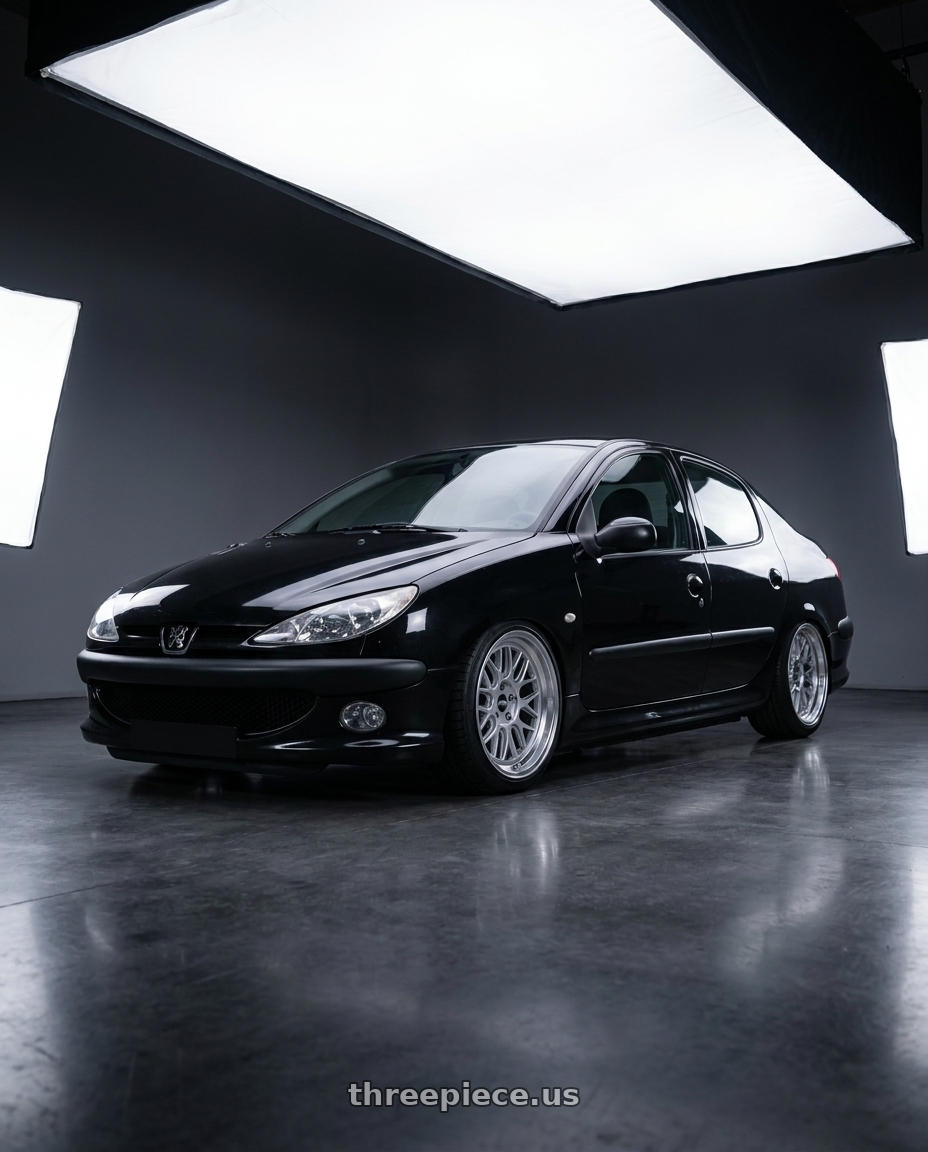 2011 Peugeot 206 SD with ESR Wheels CR SERIES CR01 5x100 18x8.5 +30 Hyper Silver wheels