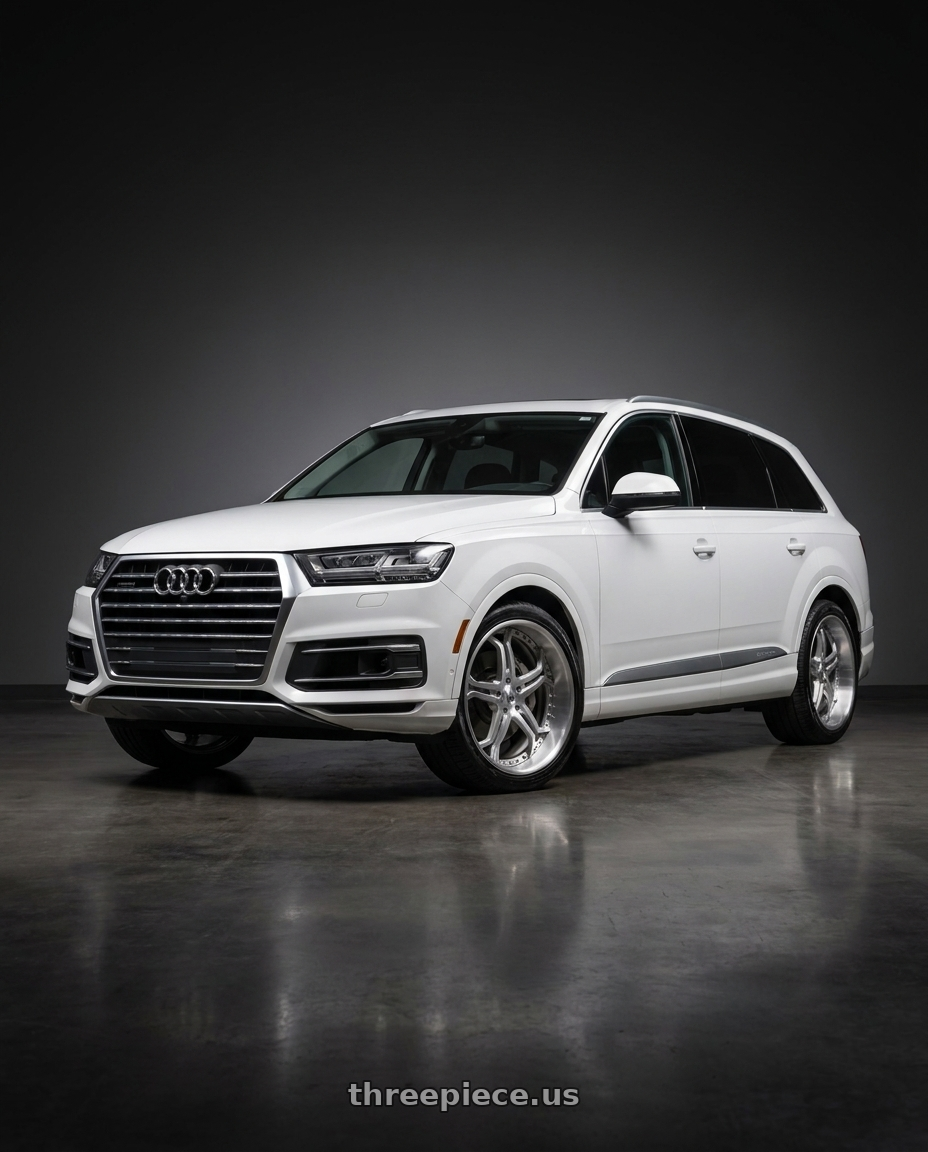 2019 audi q7 with Asanti Forged 173 5x112 22x10 +30 BRUSHED wheels