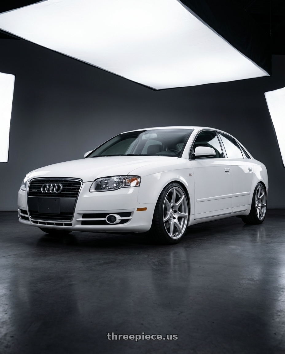 2010 Audi A4 B7 with Kansei K11S Tandem 5X112 18x8.5 35 Hyper Silver wheels
