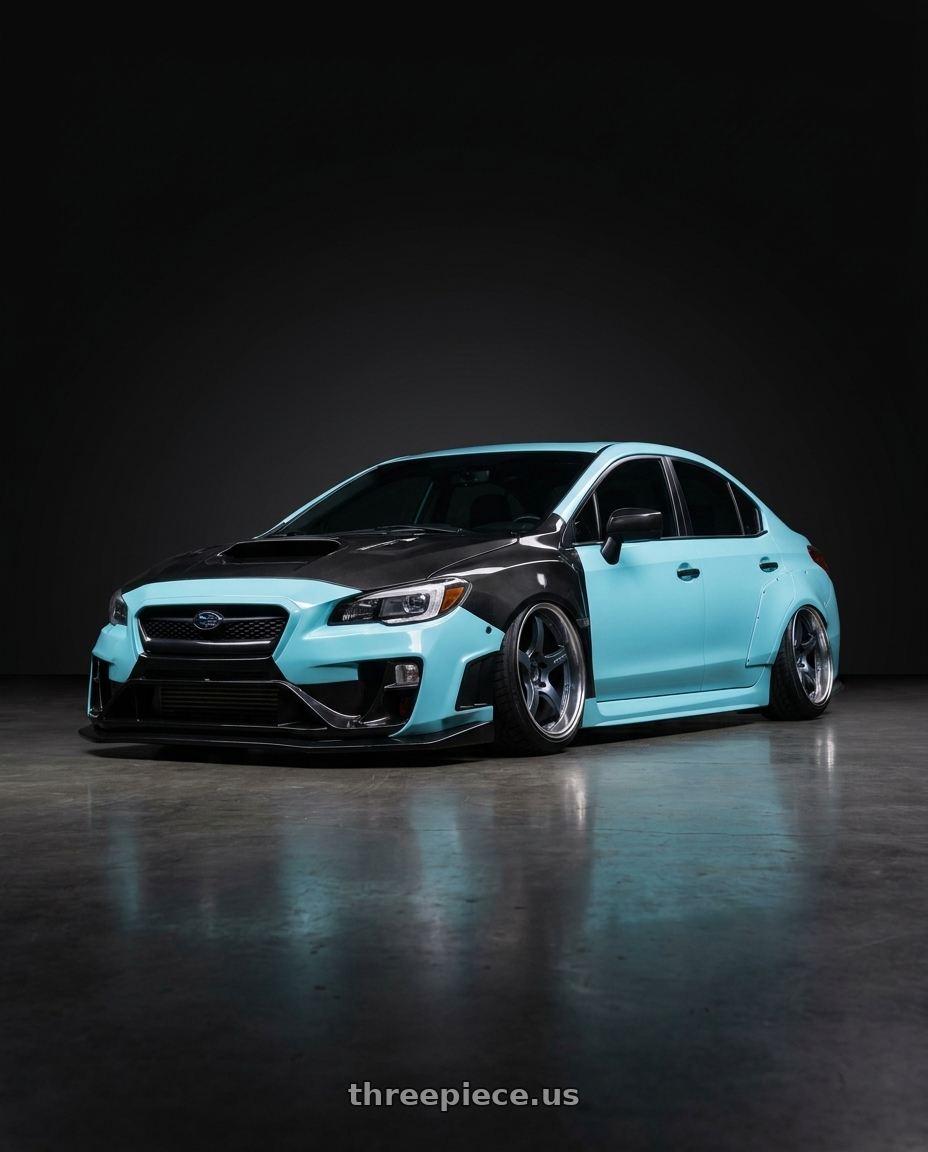 2015 subaru wrx with Gram Lights 57CR 5x114.3 15x8+35 Gunblue II wheels