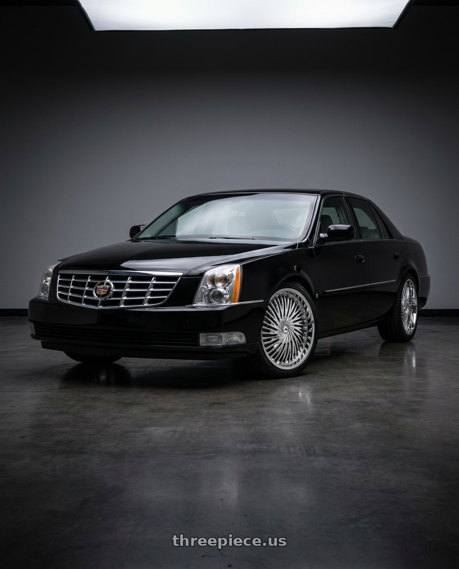 2009 cadillac dts platinum edition with Azara AZA-526 5x100/5x114.3 18x8 +35 Nano Chrome wheels