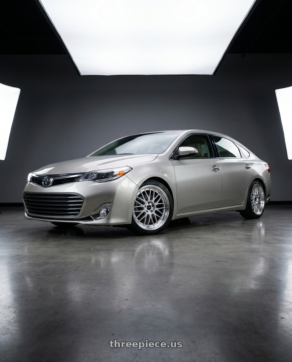 2013 toyota avalon with Vors VR8 5x114.3 18x9  +35 Silver Machine Lip Chrome Rivet wheels