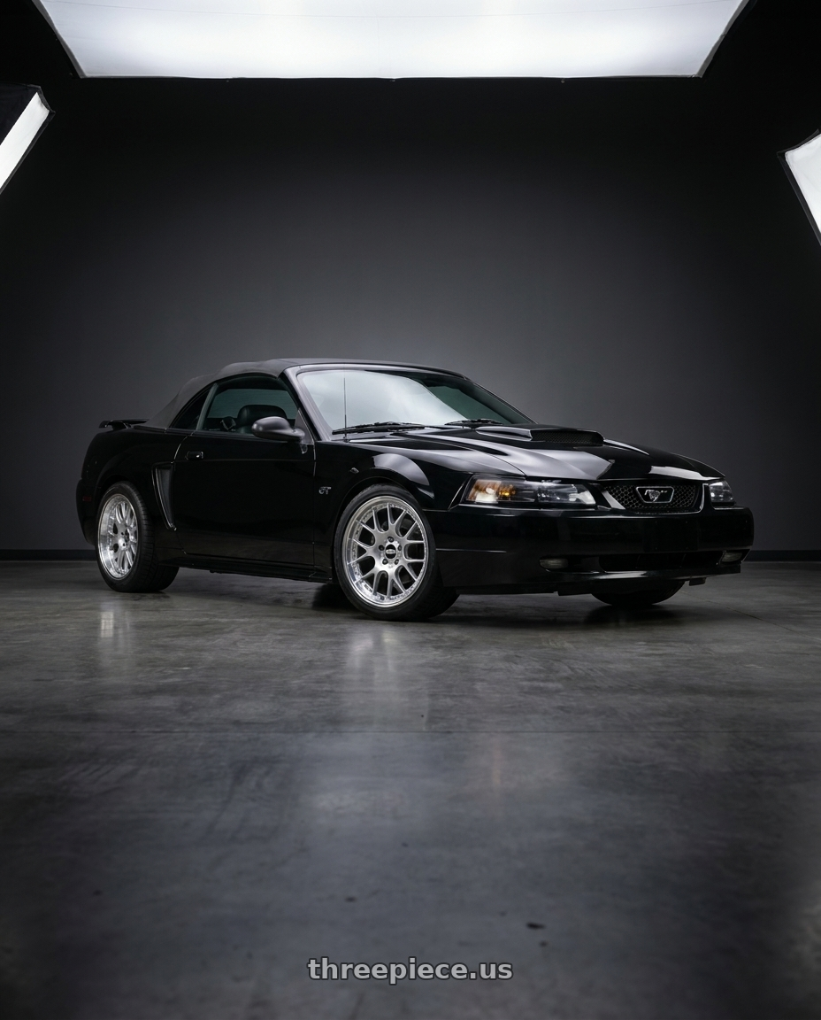 2001 ford mustang gt with BBS CH-R 5x130 19x11 +56 Brilliant Silver Polished Rim Protector wheels