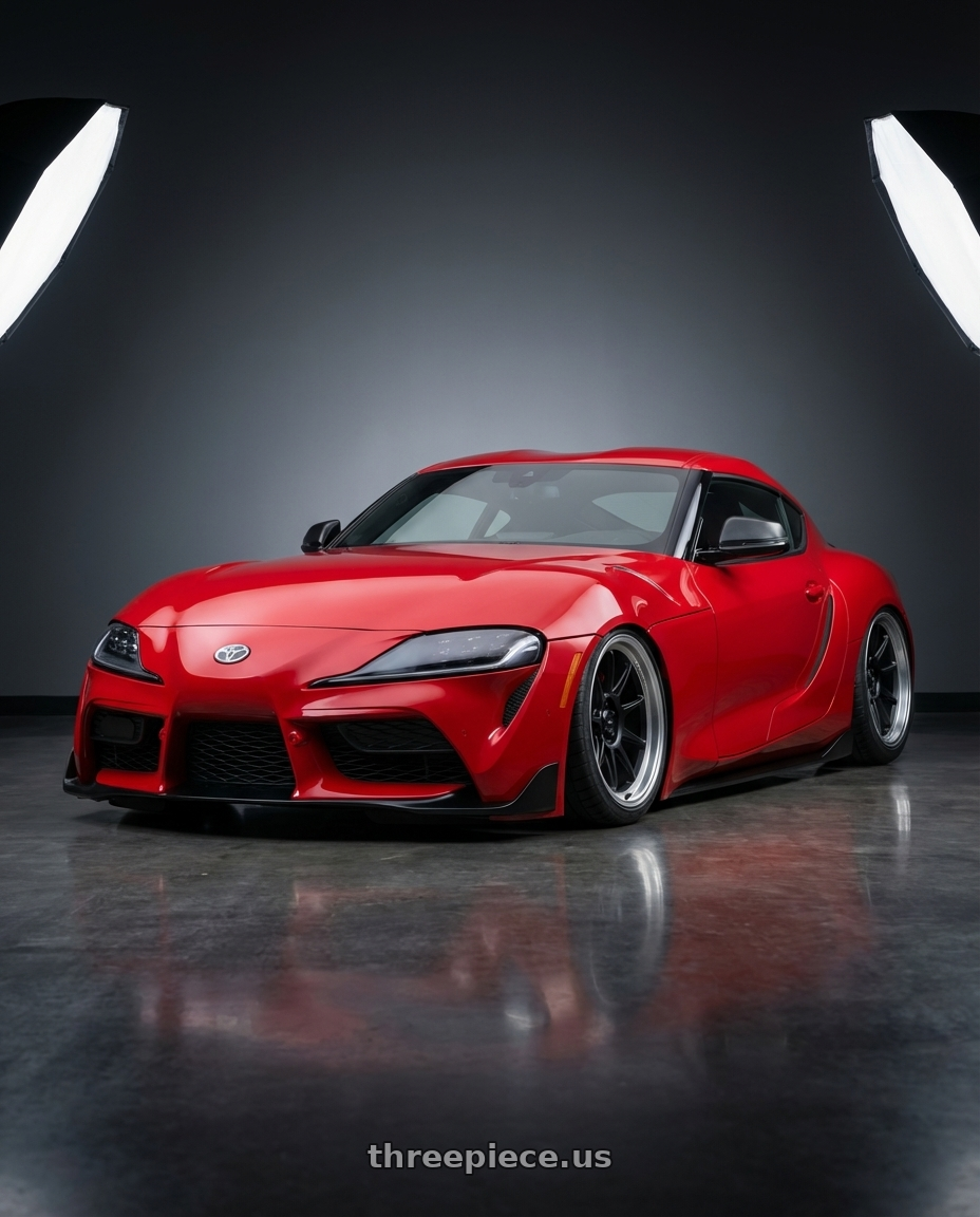 2023 Toyota GR Supra with Konig Countergram 5x112 19x9.5+30 Matte Black / Matte Machined Lip wheels