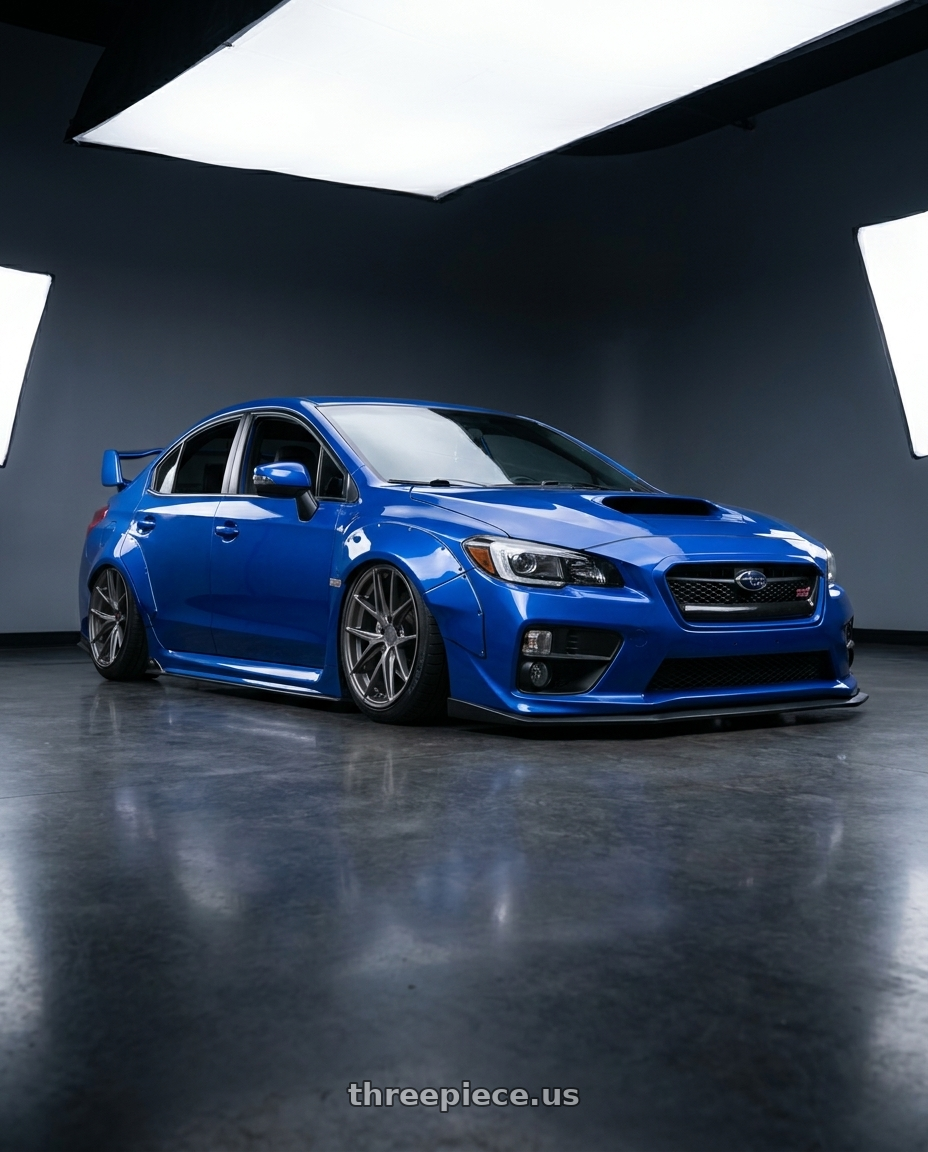2013 Subaru WRX STI with Niche 1PC M116 MISANO 5X114.3 18X8 +40 MATTE GUN METAL wheels