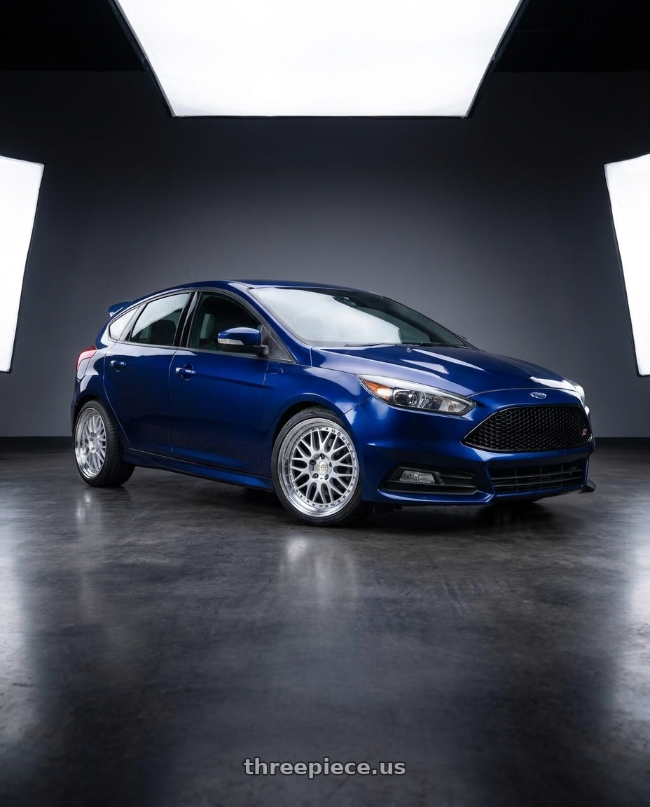 2017 ford focus st Koni with Work Wheels VS-KF 5x108 20x8+46 Brilliant Silver Black O Disk FULL REVERSE wheels