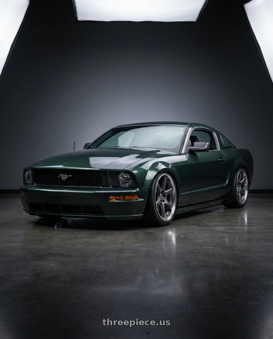 2008 ford mustang Bullitt with Work Emotion T7R 2P wheels