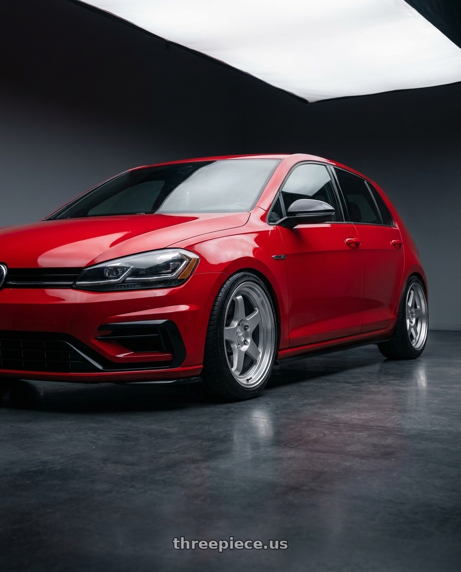 2019 Volkswagen Golf R with ESR Wheels CR SERIES CR5 5x100 18x10.5 +22 Hyper Silver wheels