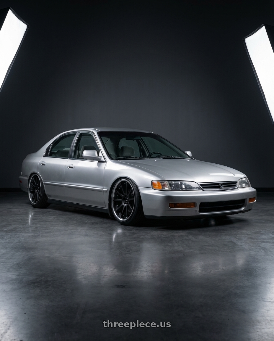1997 honda accord SE CD5 with EXECUTOR CV01 5X112 19X8+11 HP Disk Flat Black wheels