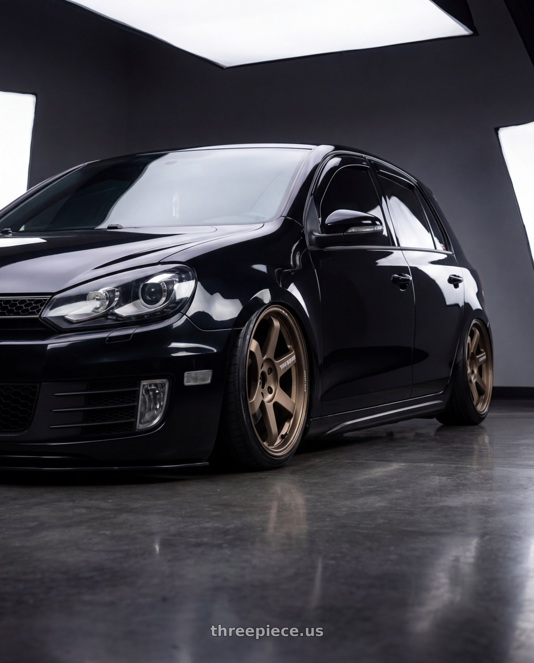 2013 vw gti with Volk Racing TE37 Ultra M Spec 5x112 19x9.5+23 19x10.5+35 Bronze Almite Toyota Supra MK5 Spec wheels