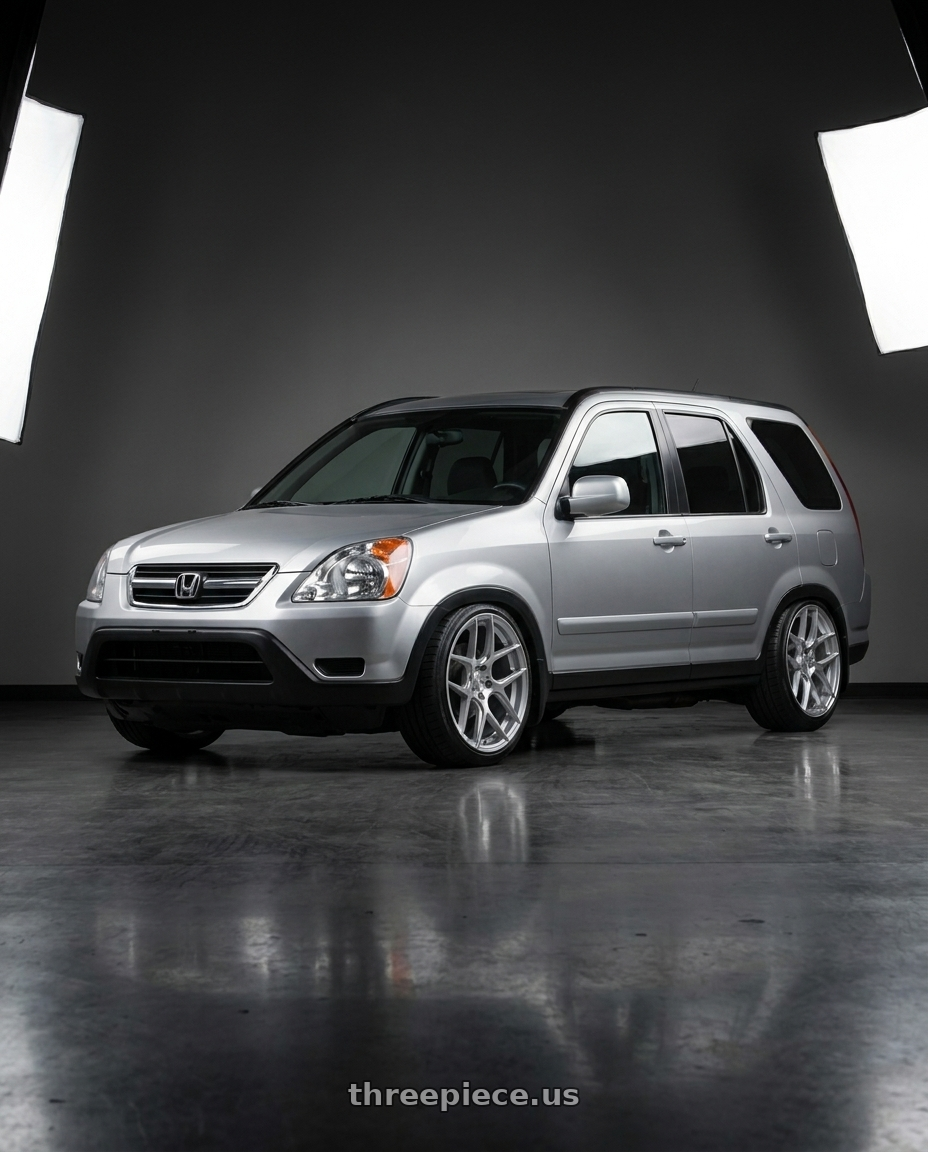 2004 Honda Crv with Aodhan AFF2 5x114.3 19x8.5+35 Gloss Silver Machined Face wheels