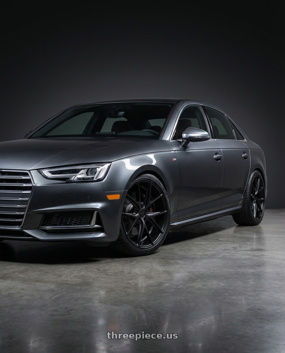 2023 Audi S4 B9 with Niche 1PC M117 MISANO 5X112 19X8.5 +34 MATTE BLACK wheels