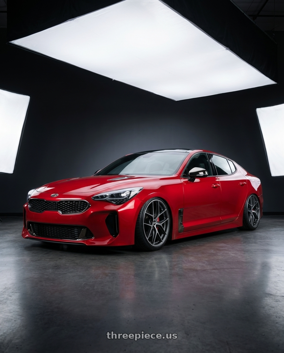 2022 Kia Stinger GT with BBS CC-R 5x114.3 19x8.5+30 Graphite w/ Diamond Cut Face wheels