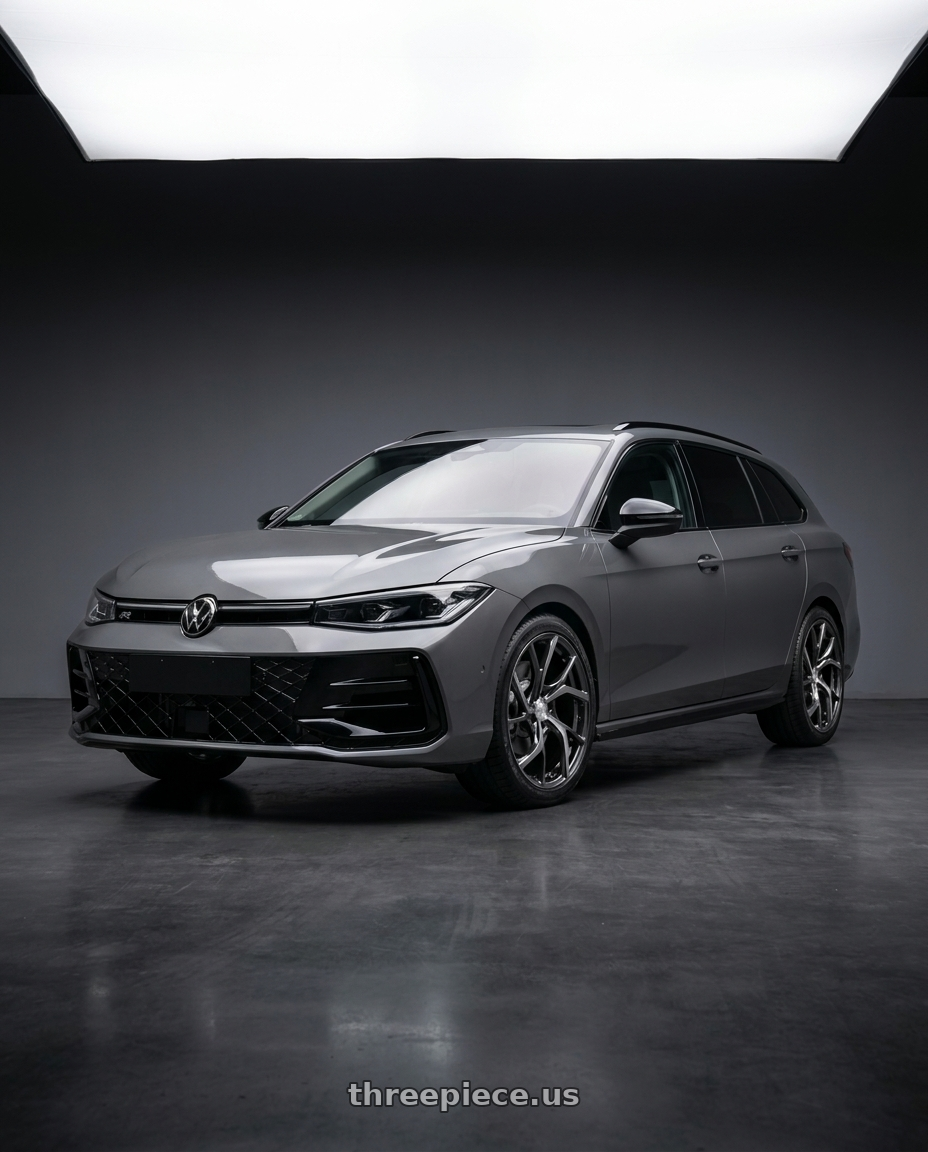 2025 Passat Variant with Volk Racing VMF C-01 5x114.3 20x9 +25 SHINING BLACK METAL / DC* wheels